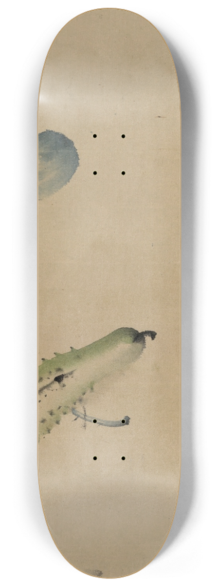 Katsushika Hokusai - Cucumber or squash and eggplant 8.25 inch art skate deck