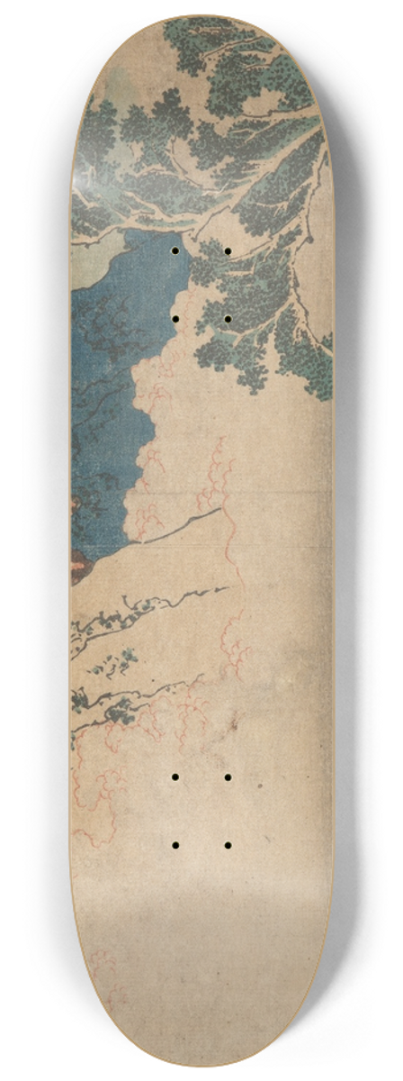 Katsushika Hokusai - Fuji Behind Minobu River (Minobu Gawa ura Fuji) 8.25 inch art skate deck