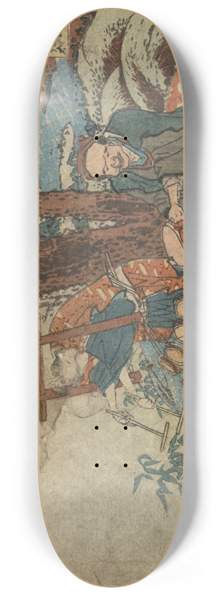 Katsushika Hokusai - Nissaka 8.25 inch art skate deck