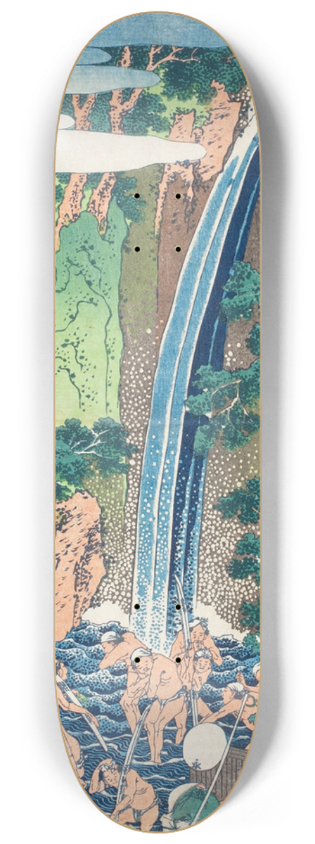 Katsushika Hokusai - Rben Falls at Mt. yama, Sagami Province 8.25 inch art skate deck