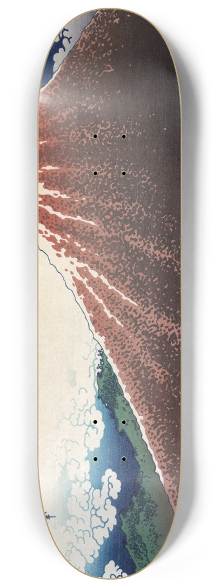 Katsushika Hokusai - Sanka hak 8.25 inch art skate deck