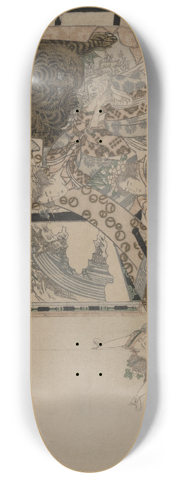 Katsushika Hokusai - Shisui shinsh 8.25 inch art skate deck