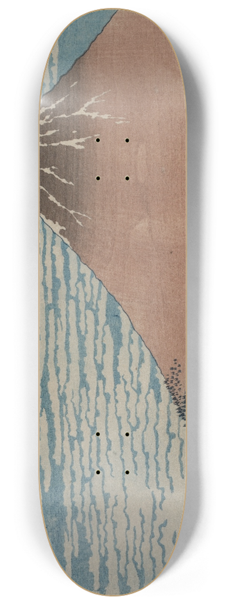 Katsushika Hokusai - South Wind, Clear Sky, from the series Thirty-six Views of Mount Fuji 8.25 inch art skate deck