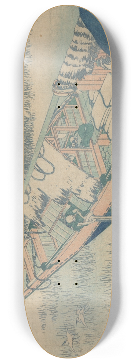 Katsushika Hokusai - Ushibori in Hitachi Province (Jsh Ushibori) 8.25 inch art skate deck