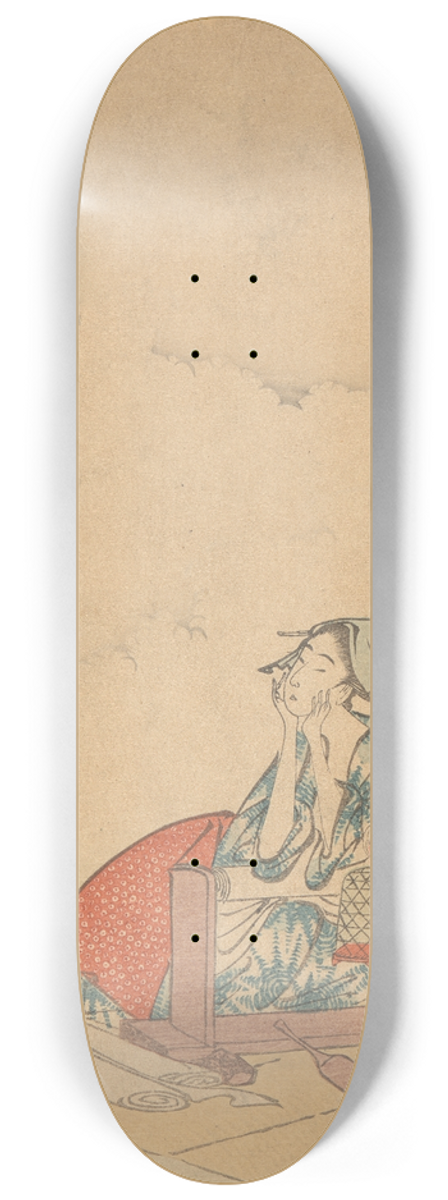 Katsushika Hokusai - Woman and Boy with Melon Plant 8.25 inch art skate deck