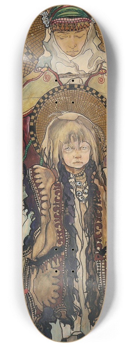 Kazimierz Sichulski - Die Huzulische Madonna 8.25 inch art skate deck