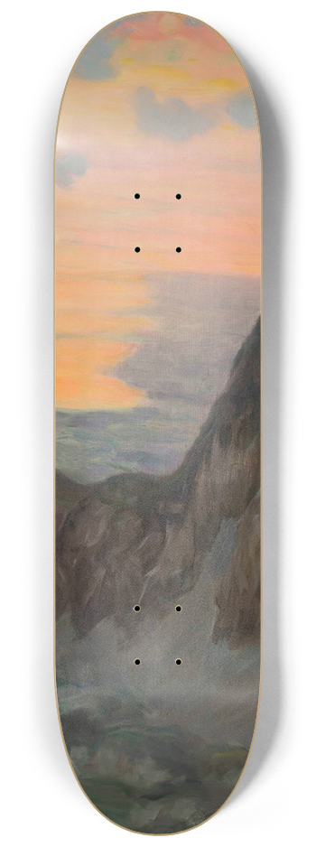 Kazimierz Stabrowski - Misty mountains 8.25 inch art skate deck