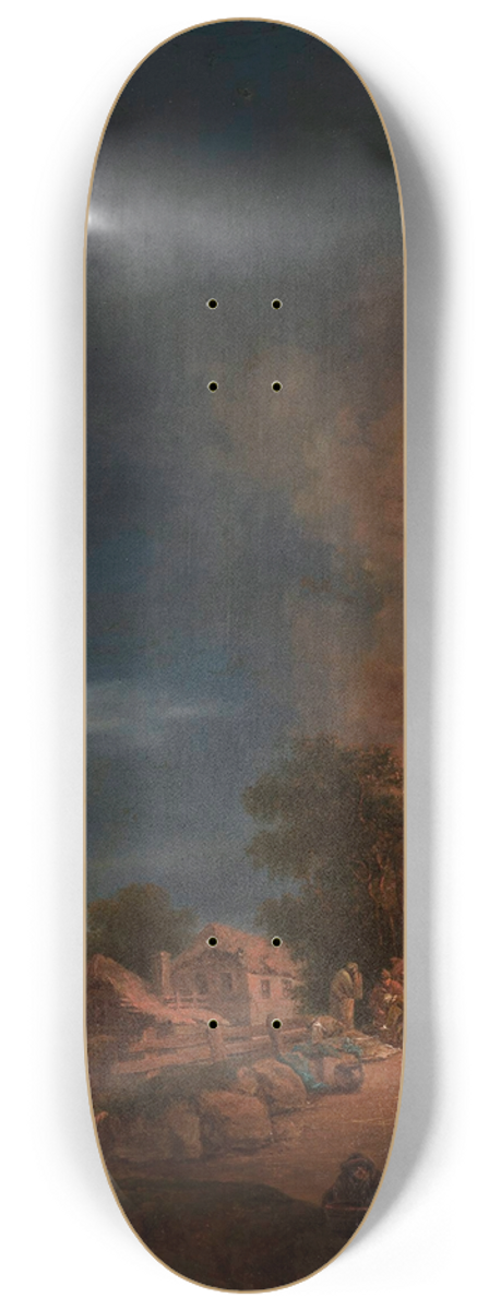 Kazimierz wan - Town on fire in summer 8.25 inch art skate deck