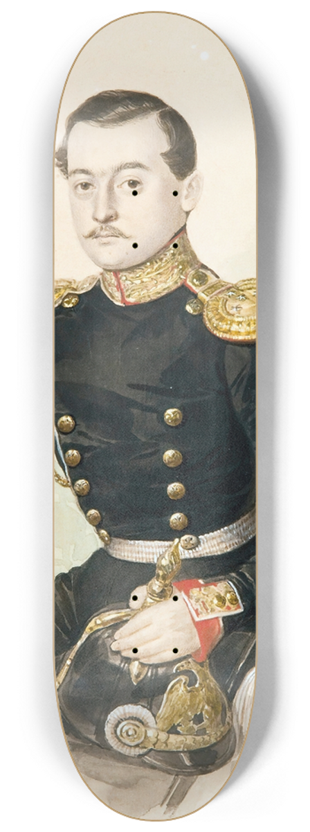 Kazimir Antonovich Yasevich - Portrait Of An Officer 8.25 inch art skate deck