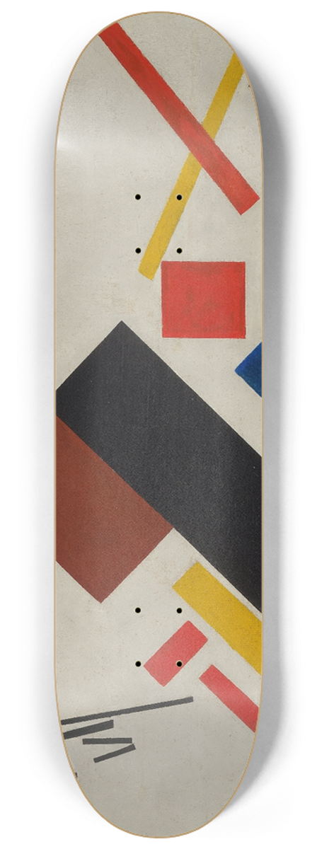 Kazimir Malevich - House under construction 8.25 inch art skate deck