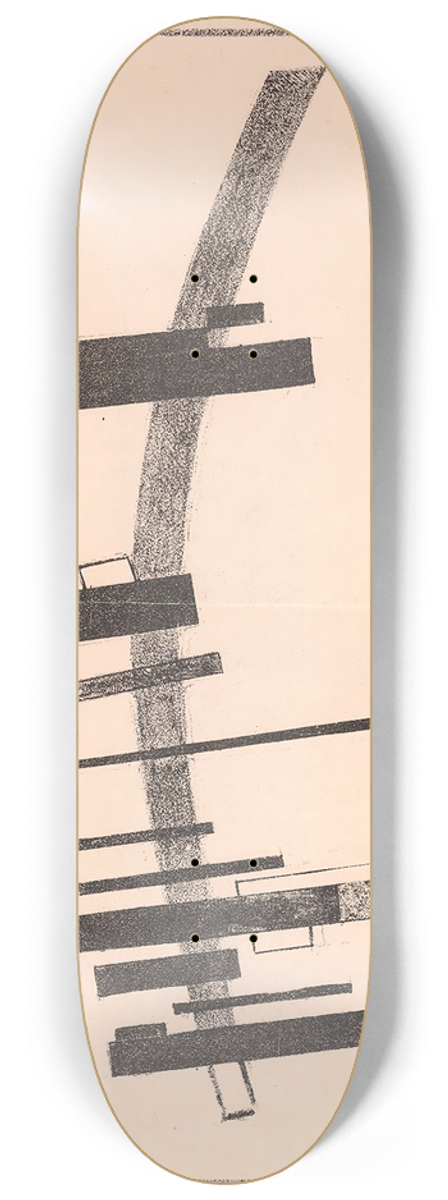Kazimir Malevich - Sensation of the Motion and the Obstacle 8.25 inch art skate deck
