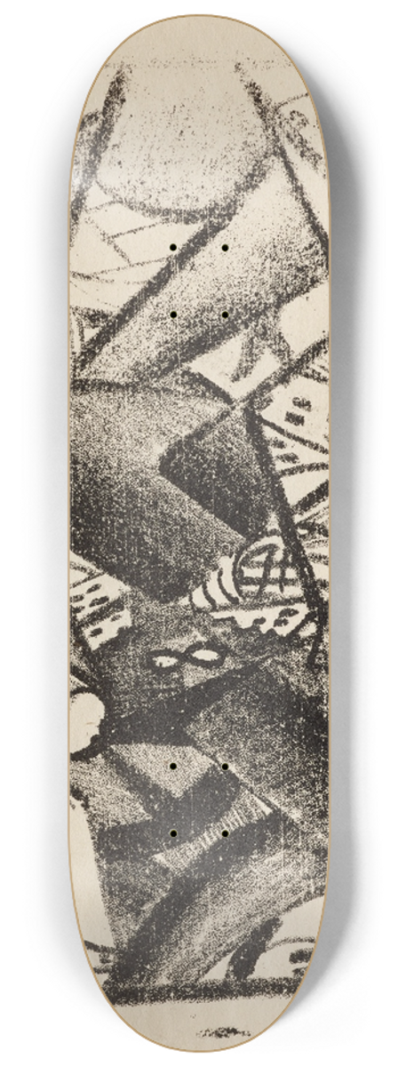 Kazimir Malevich - Untitled (Universal Landscape) 8.25 inch art skate deck