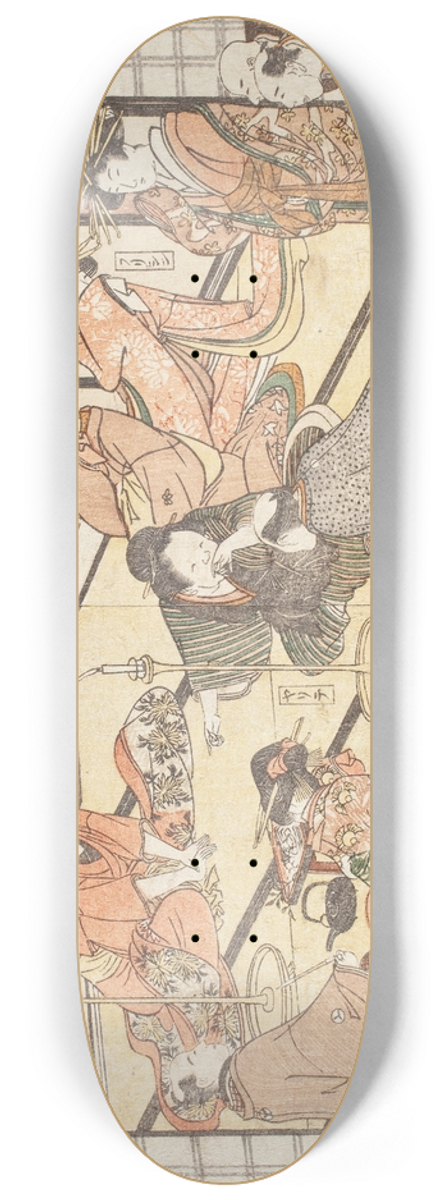 Kitagawa Utamaro - Rules of Conduct in the Pleasure Quarters 8.25 inch art skate deck