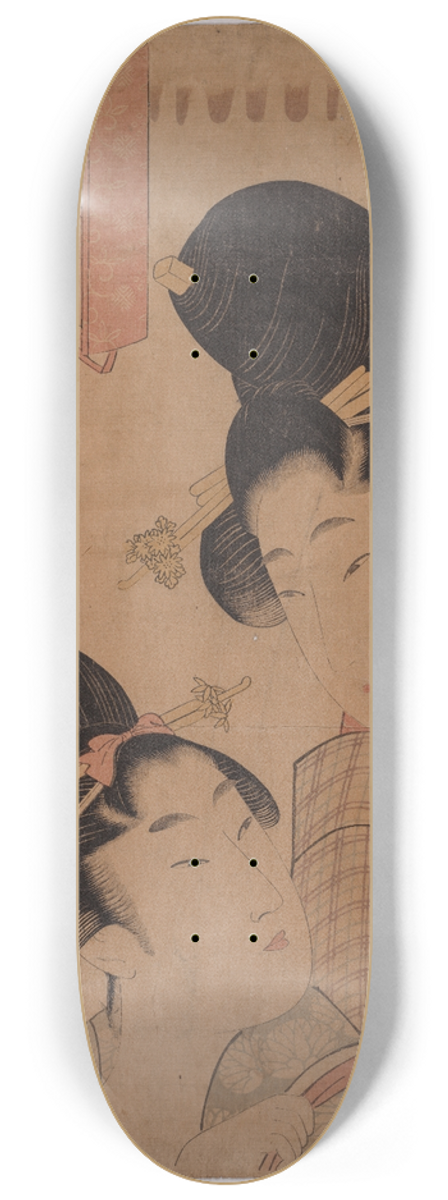Kitagawa Utamaro - Two Courtesans 8.25 inch art skate deck