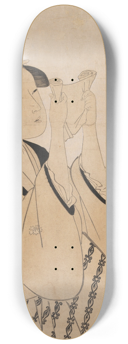 Kitagawa Utamaro - Untitled 8.25 inch art skate deck