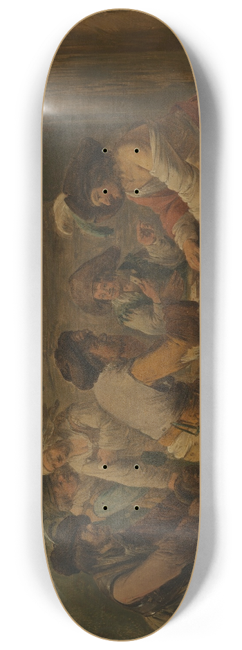 Andries Both - The Card Players 8.25 inch art skate deck