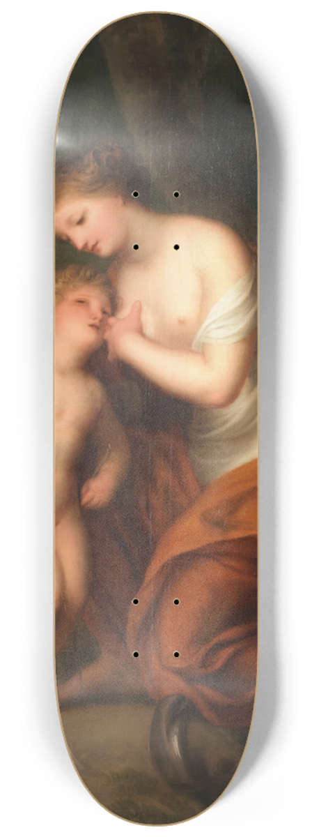 Andries Cornelis Lens - Cupid nurtured by Hope 8.25 inch art skate deck