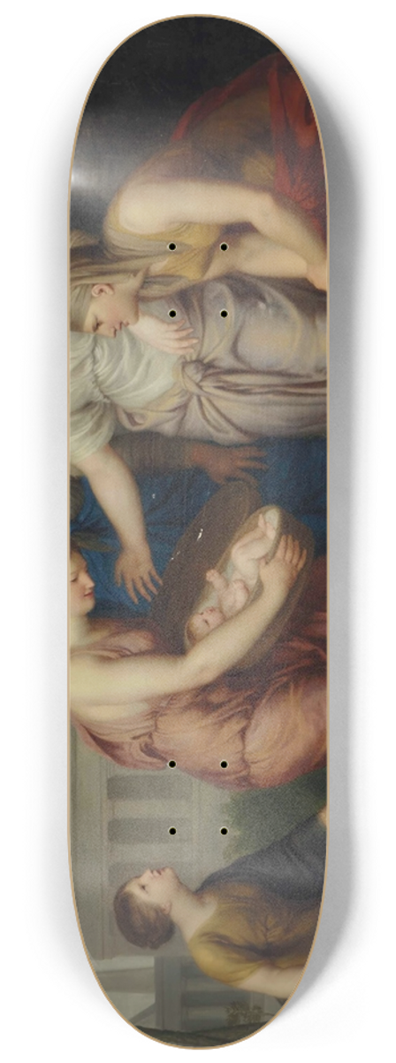 Andries Cornelis Lens - The Finding of Moses 8.25 inch art skate deck