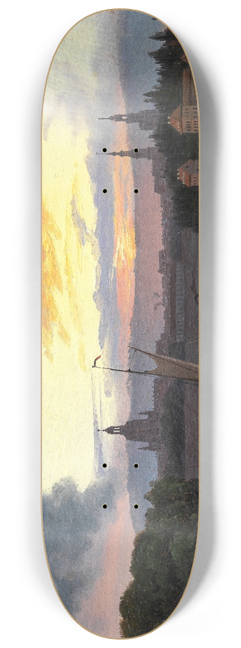 Knud Baade - Dresden at Sunset 8.25 inch art skate deck