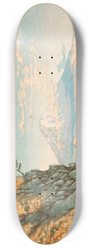 Kobayashi Kiyochika - Mount Fuji From Satta, Sketched At 9 A.M. In Mid-January, 1881 8.25 inch art skate deck