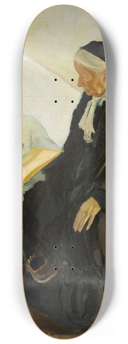 Konrad Krzyanowski - Grandmother with her grandson 8.25 inch art skate deck