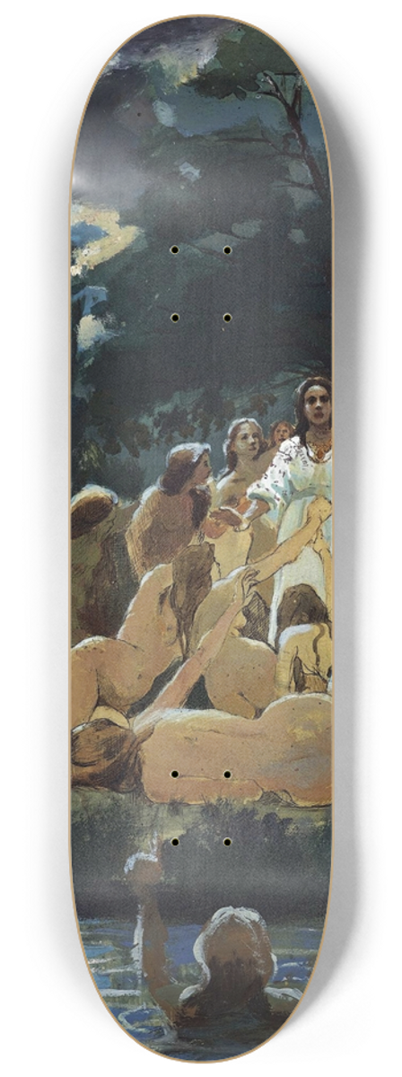 Konstantin Egorovich Makovsky - Mermaids 8.25 inch art skate deck