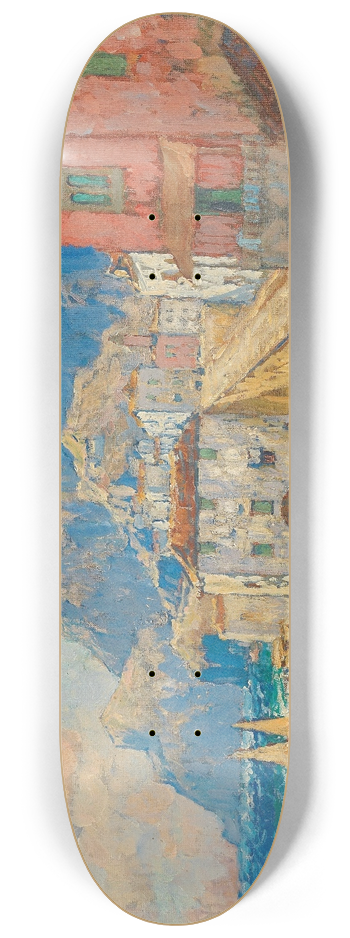 Konstantin Ivanovich Gorbatov - A coastal town in Spain 8.25 inch art skate deck