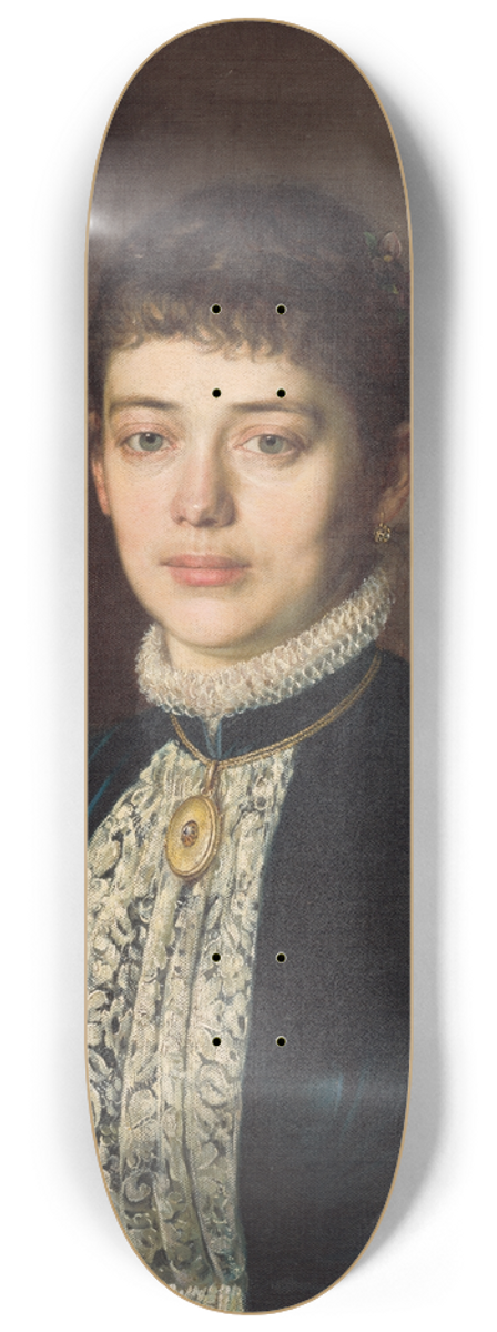 Kornel Boh - Portrait Of Mrs. M. Mandelkov 8.25 inch art skate deck