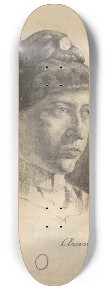 kos Aranyossy - Podobize eny s vyesanmi vlasmi 8.25 inch art skate deck