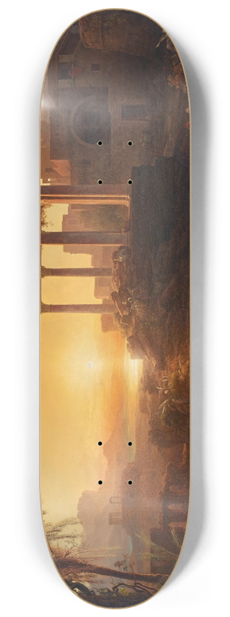 Kroly Mark - Landschaft mit Sonnenuntergang 8.25 inch art skate deck