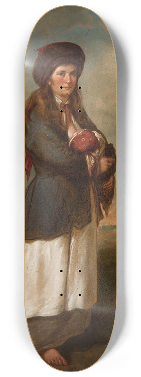 Andrzej Grabowski - Woman with a child against landscape 8.25 inch art skate deck