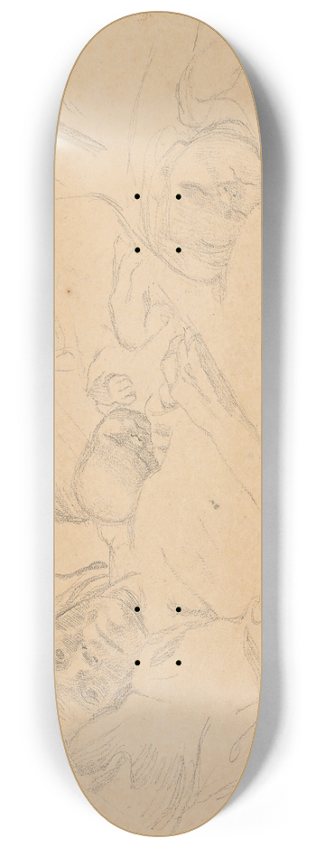 Kthe Kollwitz - Frau im Bett mit ihrem Kind 8.25 inch art skate deck