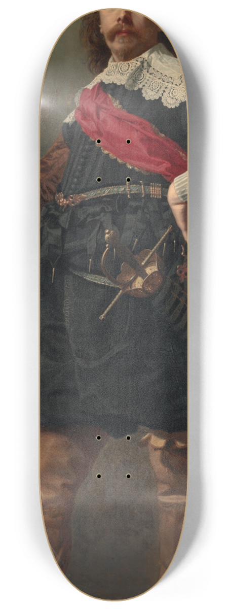 Andrzej Mniszech - Abraham Willet (1825-1888) art collector in XVII century costume 8.25 inch art skate deck