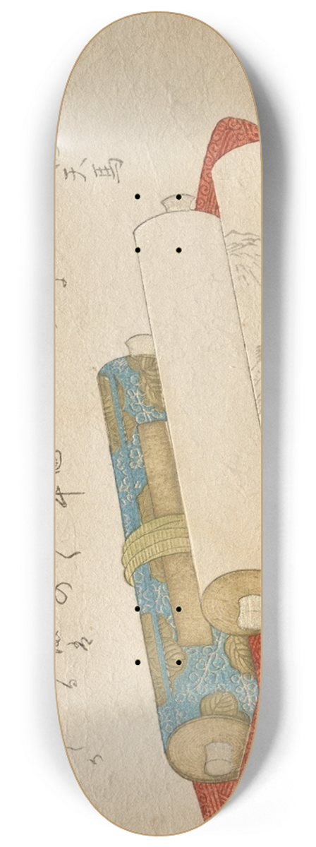 Kubo Shunman - Antique Shop, from the series Famous Goods of Edo byShunman 8.25 inch art skate deck