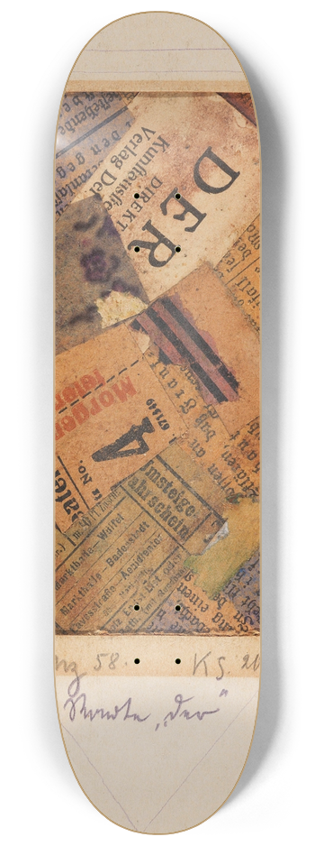 Kurt Schwitters - Mz 58, Worte der 8.25 inch art skate deck