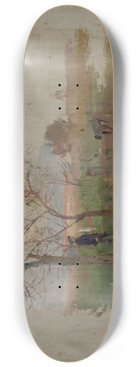 Ladislav Mednynszky - Autumn in an Orchard 8.25 inch art skate deck