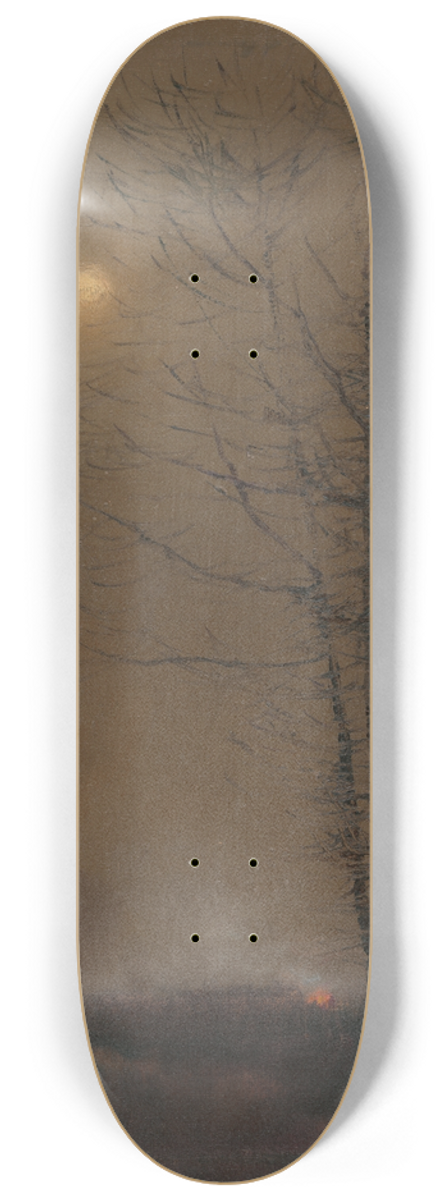 Ladislav Mednynszky - Evening landscape 8.25 inch art skate deck
