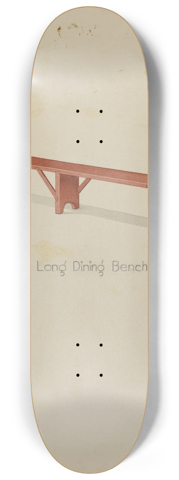 Lawrence Foster - Shaker Long House Bench 8.25 inch art skate deck