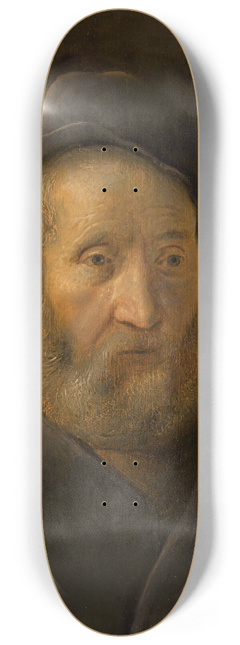 Leiden School - Portrait Of A Bearded Man, Half-Length, Wearing A Cap 8.25 inch art skate deck