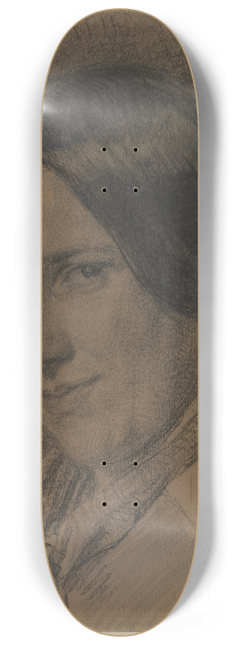 Angilbert Gbel - Bildnis einer lchelnden Frau 8.25 inch art skate deck
