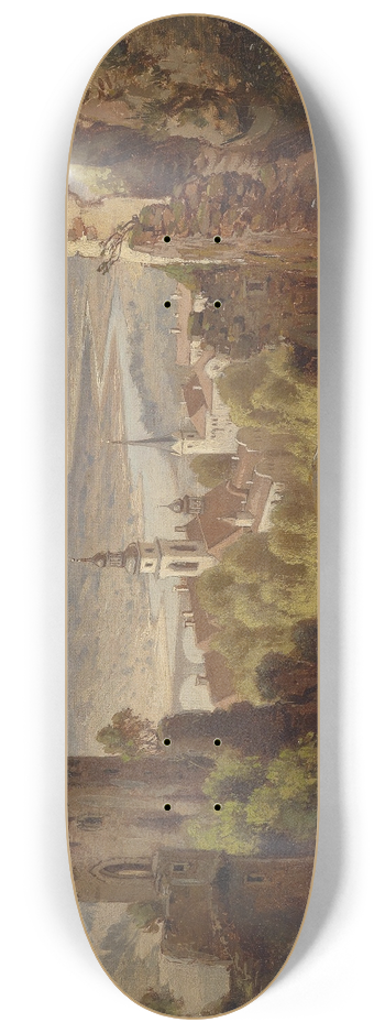 Leopold Munsch - Blick auf Rattenberg am Inn 8.25 inch art skate deck