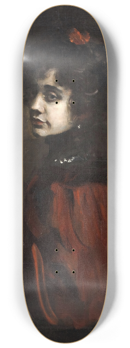 Leo Samberger - Dame im roten Umhang 8.25 inch art skate deck