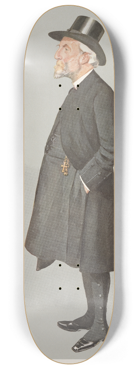 Leslie Matthew Ward - Clergy. A Most Select Preacher. Rev Charles Stubbs, Lord Bishop of Truro. 6 February 1907 8.25 inch art skate deck