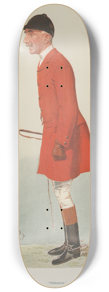 Leslie Matthew Ward - Fox Hunters. Cottesmore. Mr. Evan Hanbury. 5 December 1906 8.25 inch art skate deck