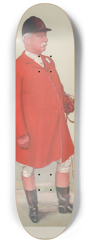 Leslie Matthew Ward - Fox Hunters. The Master of the Heythrop. Mr. Albert Brassey. 15 March 1906 8.25 inch art skate deck