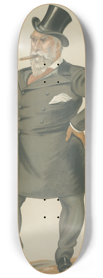 Leslie Matthew Ward - Military and Navy; Army, Court and Volunteers, Colonel the Hon. Charles Hugh Lindsay, December 23, 1882 8.25 inch art skate deck