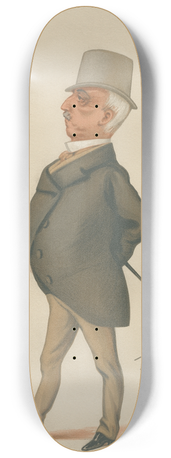 Leslie Matthew Ward - Military and Navy; A Soldier, General Lord George Augustus Frederick Paget, October 13, 1877 8.25 inch art skate deck