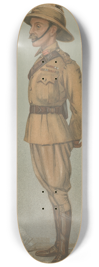 Leslie Matthew Ward - Military and Navy; Mixed Forces, General Sir Ian Hamilton, May 2, 1901 8.25 inch art skate deck