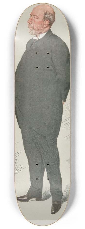 Leslie Matthew Ward - Musicians; Newspapermen; South Africa, Mr. E. P. Mathers, August 29, 1906 8.25 inch art skate deck
