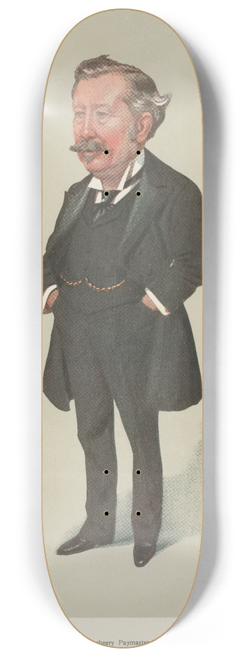 Leslie Matthew Ward - Politicians  A Cherry Paymaster. Rt. Hon. R.K. Causton. c.1906 8.25 inch art skate deck